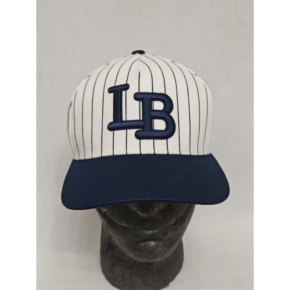 New! Lucky Brand Snapback Hat Cap Navy Pinstripe Baseball Adjustable Men's NWOT